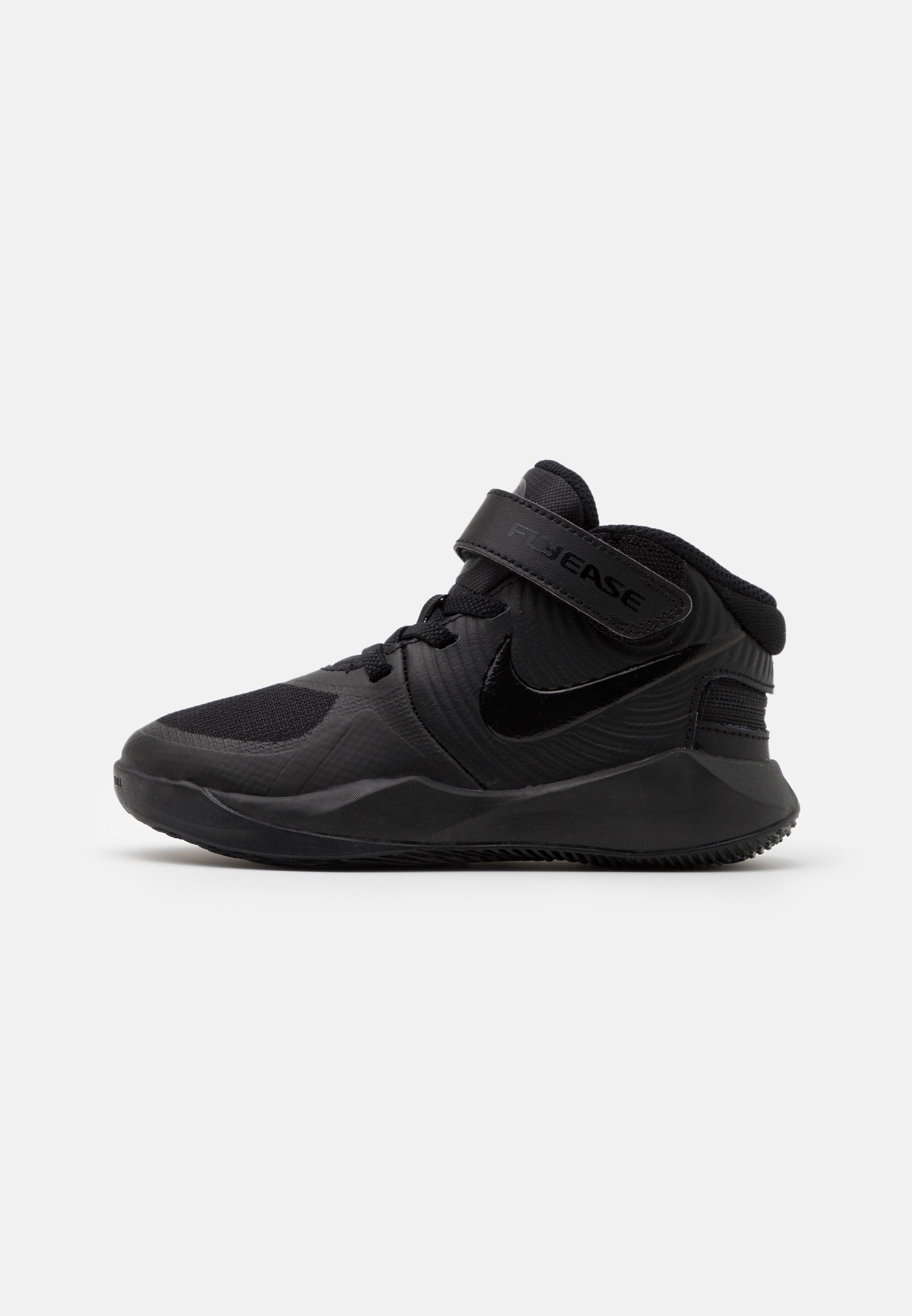 Nike Performance TEAM HUSTLE D 9 FLYEASE UNISEX - Zapatillas de baloncesto  - black/dark smoke grey/volt/negro - Zalando.es