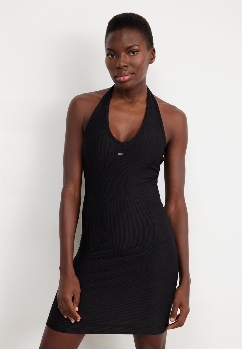 Ady Bodycon Jurk in Rib Racing Rood main image 1