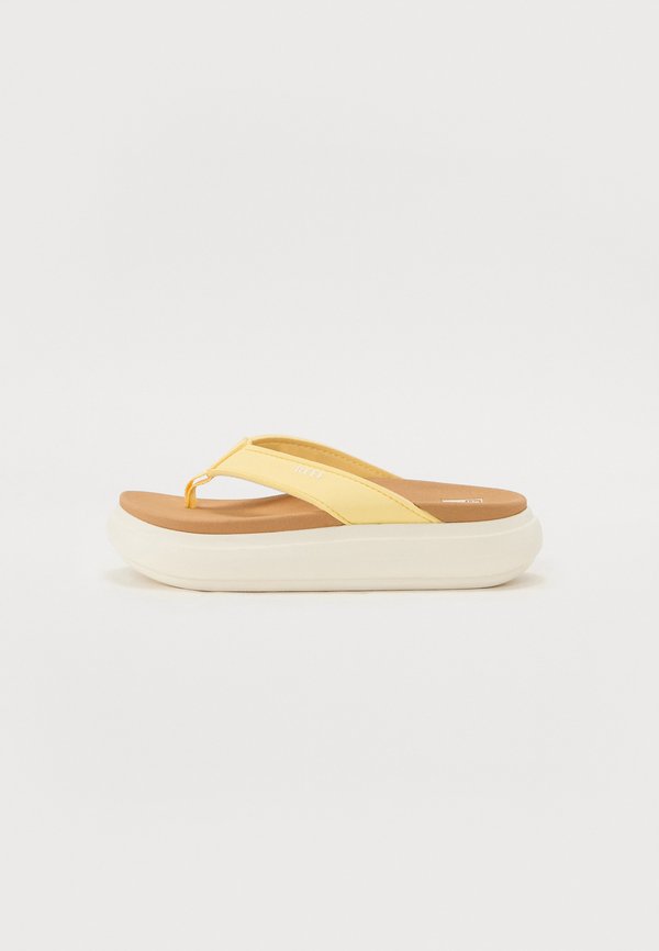 CUSHION BONDI - T-bar sandals - pale banana