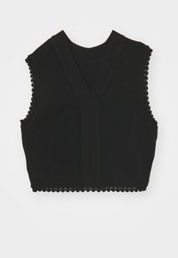 SCALLOP TRIM TANK - Toppi - black