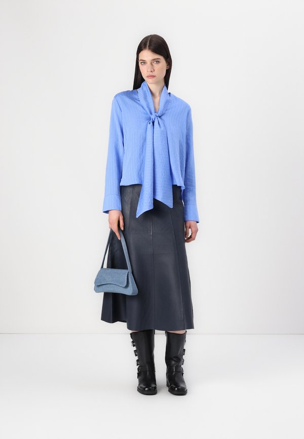 SLFALICE SKIRT - Leather skirt - outer space3