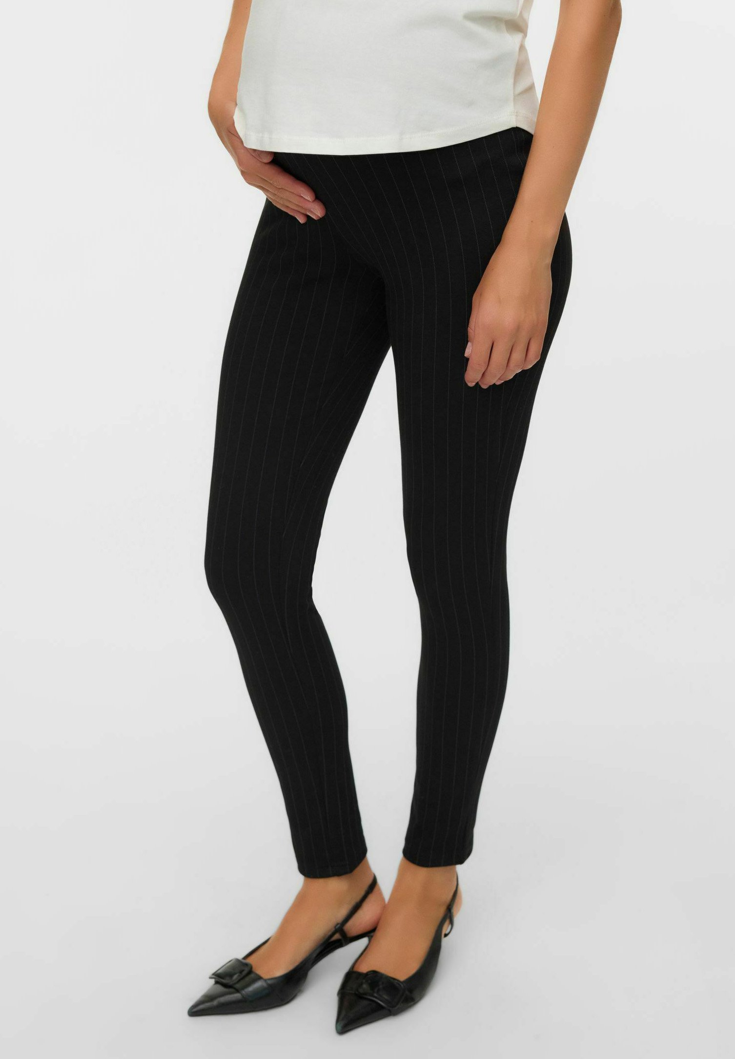 Jeggings Premaman Mamalicious, Slim Fit Neri, Vita Alta Sopra La Pancia, Lunghezza Alla Caviglia