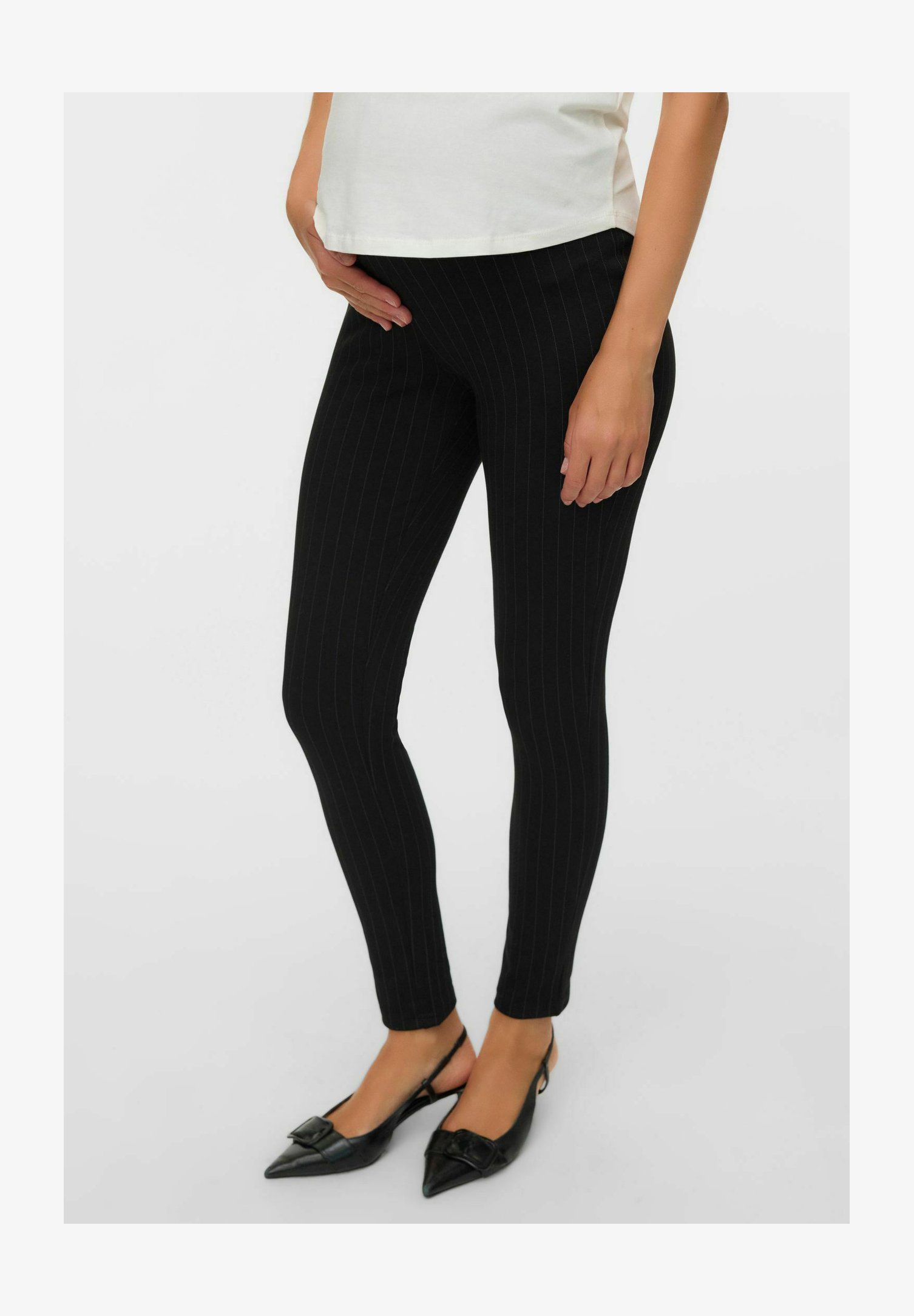 Jeggings Premaman Mamalicious, Slim Fit Neri, Vita Alta Sopra La Pancia, Lunghezza Alla Caviglia
