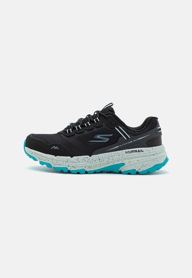 Skechers GO RUN TRAIL ALTITUDE 2.0 - Sportbačiai - black/aqua