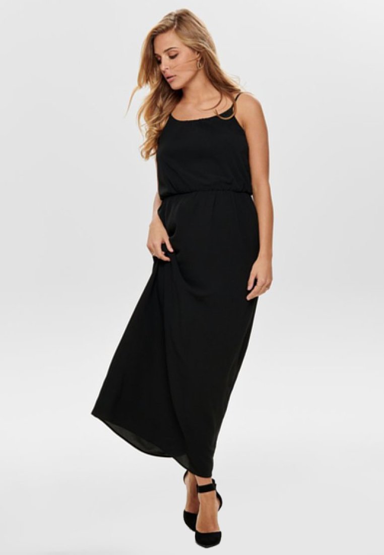 VintageClothing Vestido Casual Tipo Camiseta De Manga Larga Para Mujer, Vestido Suelto Con Bolsillos, Negro