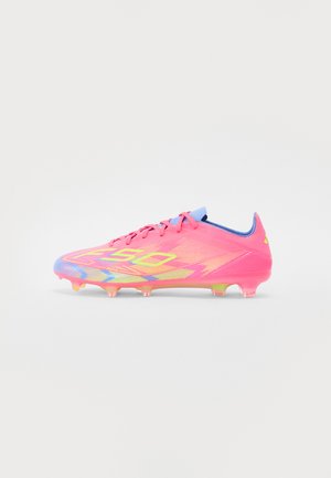 F50 PRO FIRM GROUND - Moulded stud football boots - lucid pink/lucid lemon/blue fusion
