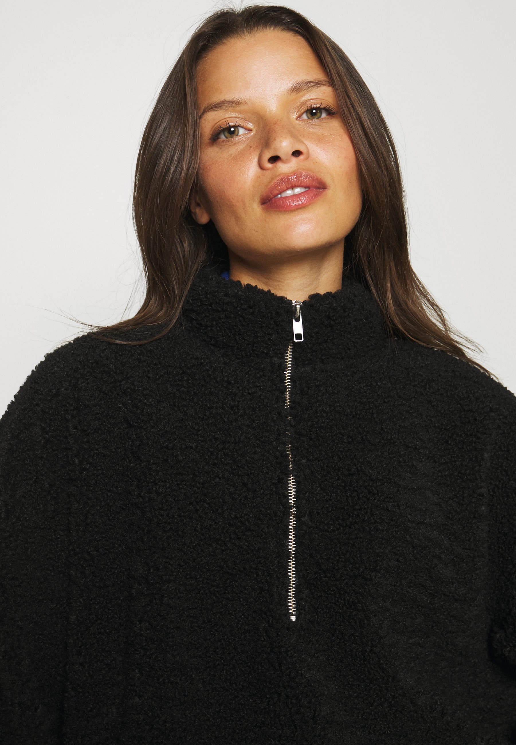 Dr.Denim Petite Sanne Teddy Sweater Hoodie, Women's, Size: XXSx28, Black