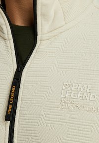 PME Legend MIT REISSVERSCHLUSS - Zip-up sweatshirt - bone white