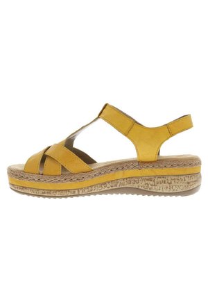 Rieker NU PIEDS - Sandalias de cuña - jaune
