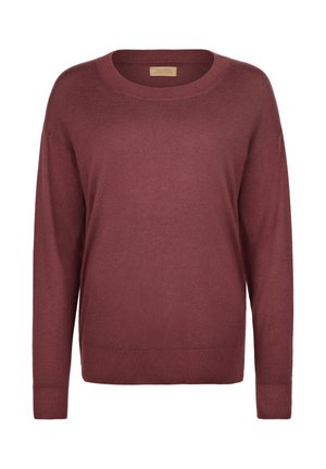 ULTRAFINE ROUND-NECK - Stickad tröja - rot marsala tc