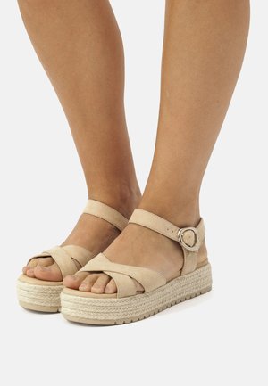 AMELIE - Platform sandals - afelpado sand
