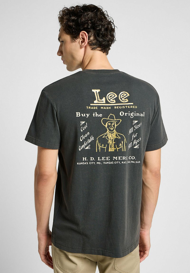 Lee SS WORKING WEST TEE - Camiseta estampada - washed black