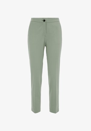 WE Fashion SLIM FIT MET STRETCH - Housut - light green