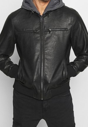 Kunstlederjacke - black