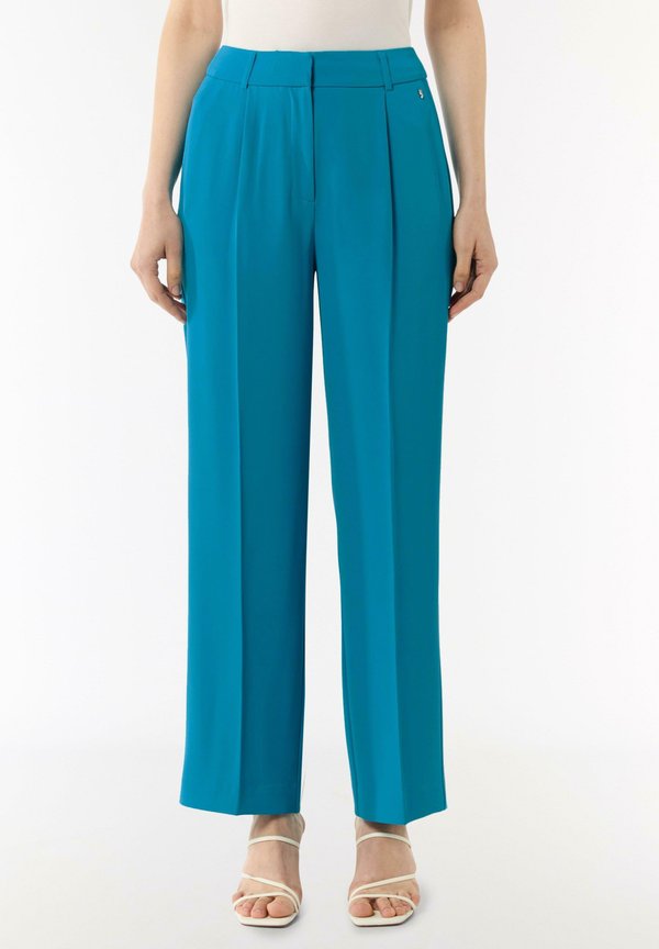 FLIESSENDE -MIT BÜGELFALTEN - Stoffhose - ozeanblau