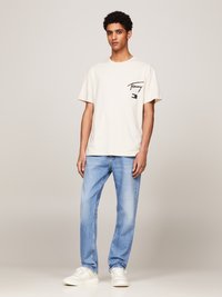 Tommy Jeans GRAFFITI TEE UNISEX - T-shirt con stampa - beige