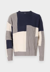 BDG Urban Outfitters PATCHWORK CABLE - Jumper - navy