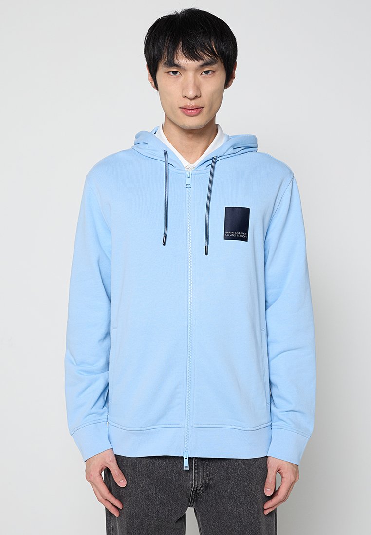 Armani Exchange Sweater met rits blauw Armani Exchange Sweater met rits blauw