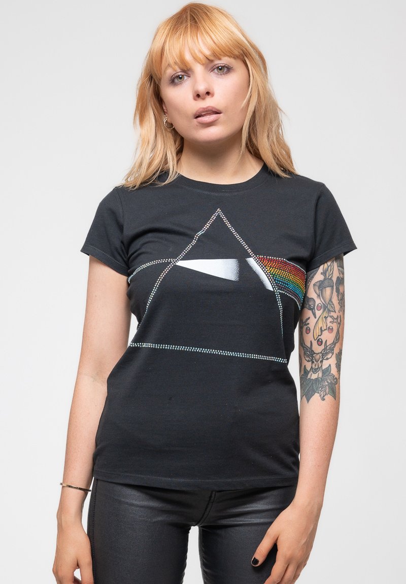Paradiso Clothing PINK FLOYD DARK SIDE OF THE MOON DIAMANTE  - Print T-shirt - black