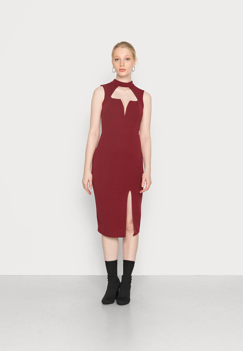 Damen Kleider | WAL G. LAMMY HALTER NECK MIDI DRESSEtuikleidwine/dunkelrot - PB52182 Damen Kleider | WAL G. LAMMY HALTER NECK MIDI DRESSEtuikleidwine/dunkelrot - PB52182