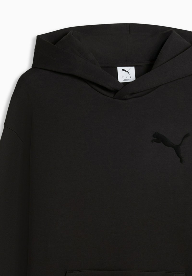 Puma ESSENTIALS ELEVATED CAT LOGO RELAXED - Mikina s kapucí - black