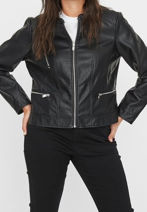 Veste en similicuir - black