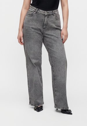 Vero Moda Curve VMCMARI TESSA MIX CUR - Wide Leg - grey denim