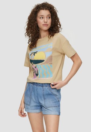 T-shirt print - beige