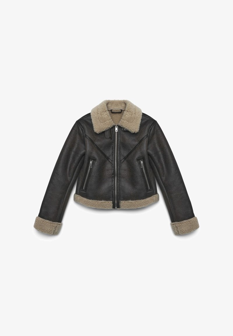 Calliope Veste en similicuir - marrone scuro