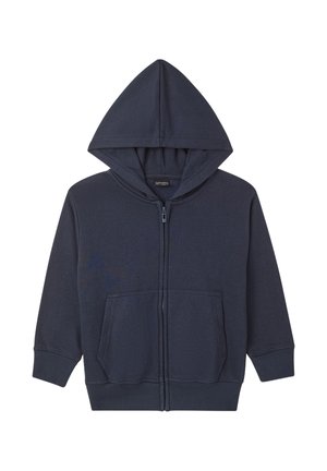 MANICA LUNGA UNITA - Felpa con zip - blu denim scuro