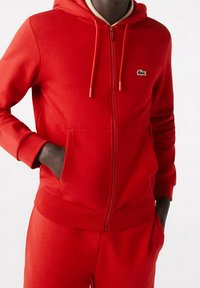 Lacoste Tröja med dragkedja - red