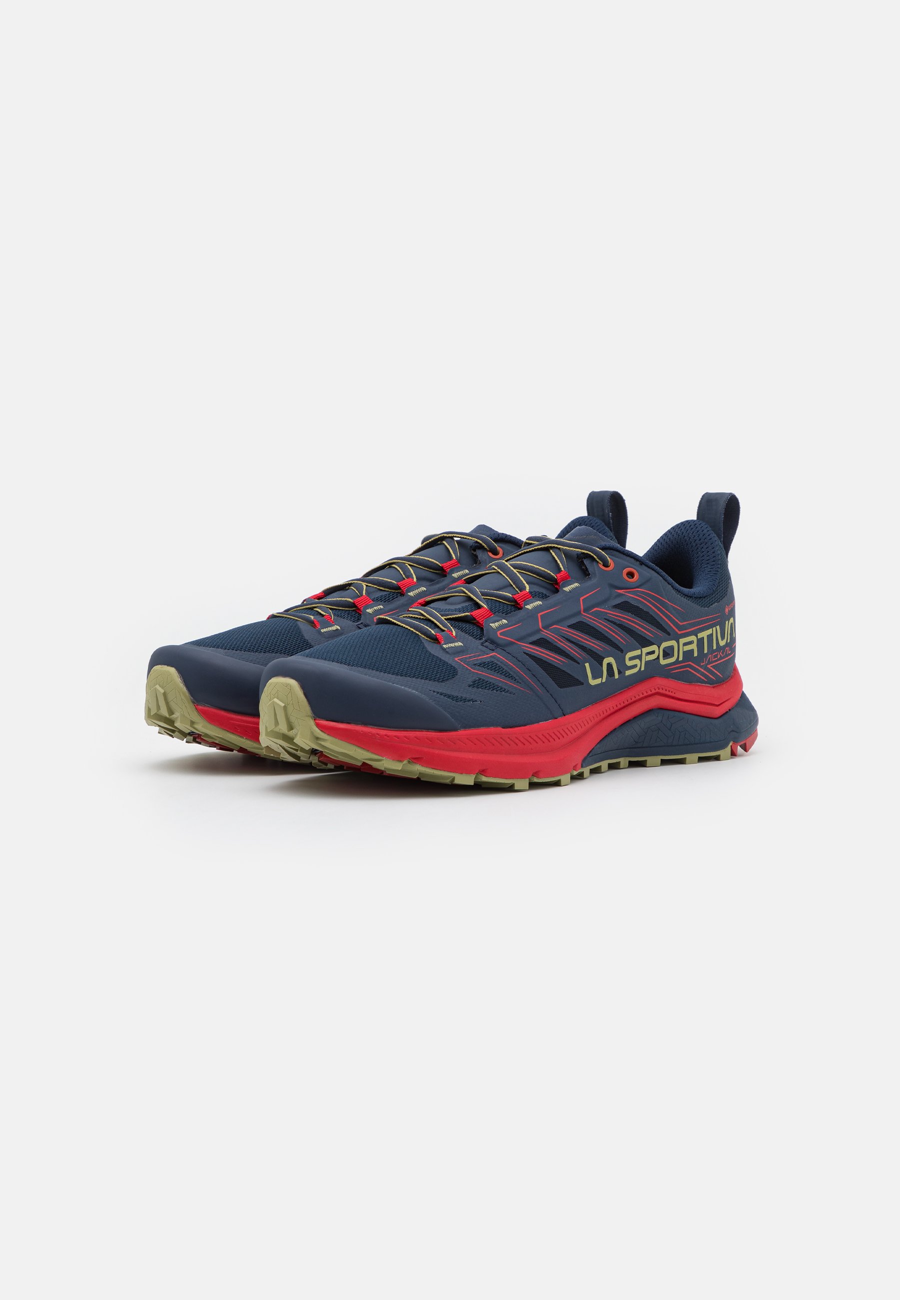 La Sportiva JACKAL GTX - Trail running shoes - night blue/tango red/dark  blue - Zalando.co.uk