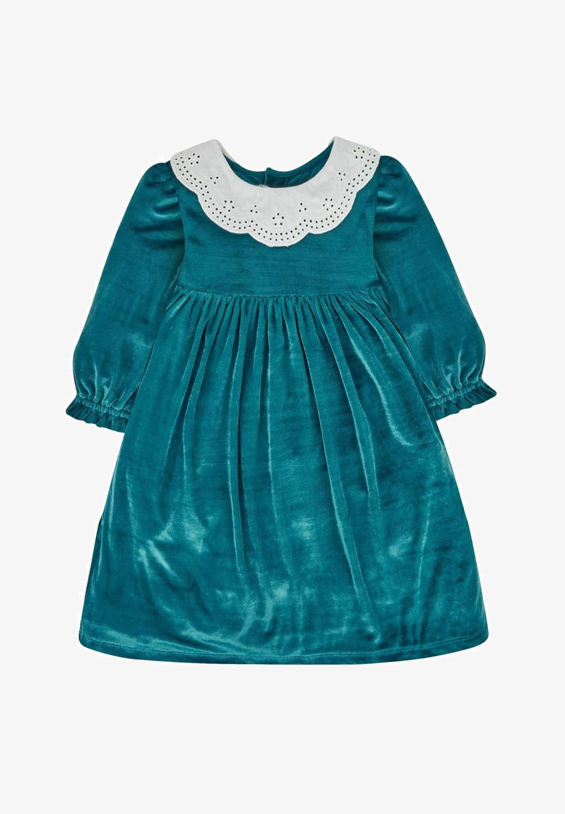 JoJo Maman Bébé SCALLOP COLLAR REGULAR FIT - Vestido de cóctel - teal