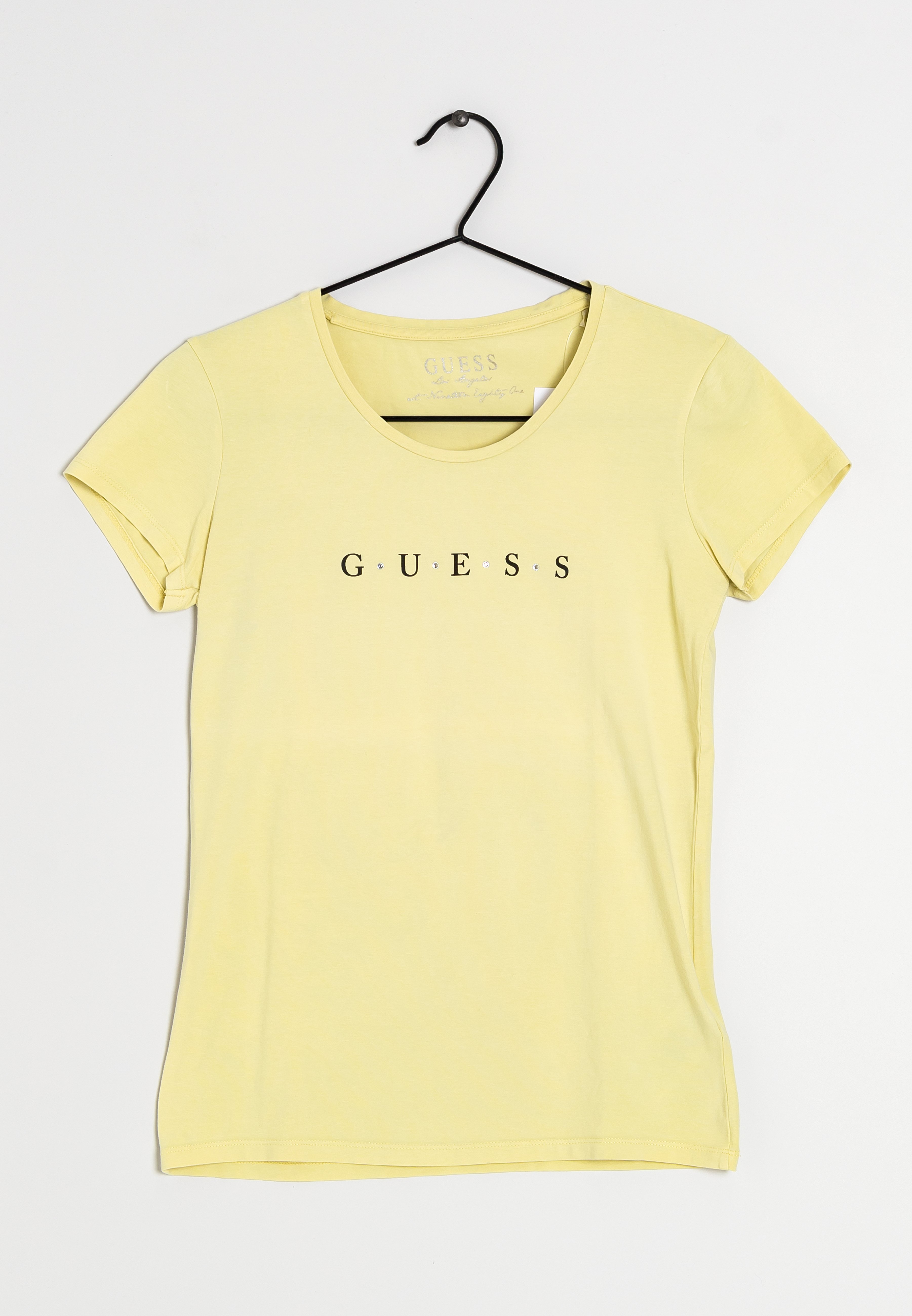 Guess T-shirt print - yellow/geel 