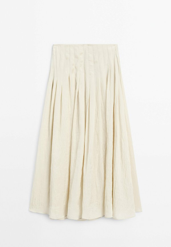 Pleated skirt - beige2