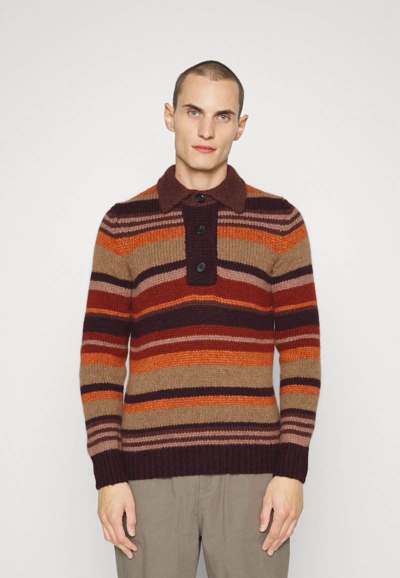 Roberto Collina RIGATA Strikkegenser bord/rust/brun Zalando.no