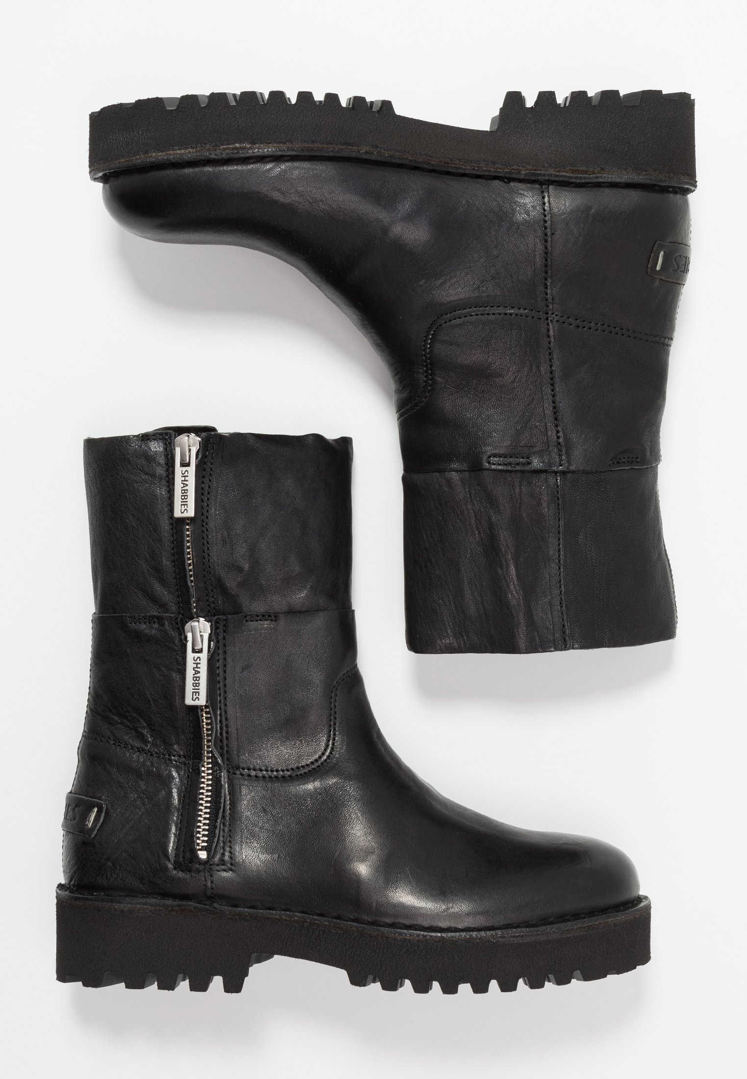 Shabbies Amsterdam Enkellaarsjes met plateauzool black Shabbies Amsterdam Enkellaarzen online kopen | ZALANDO