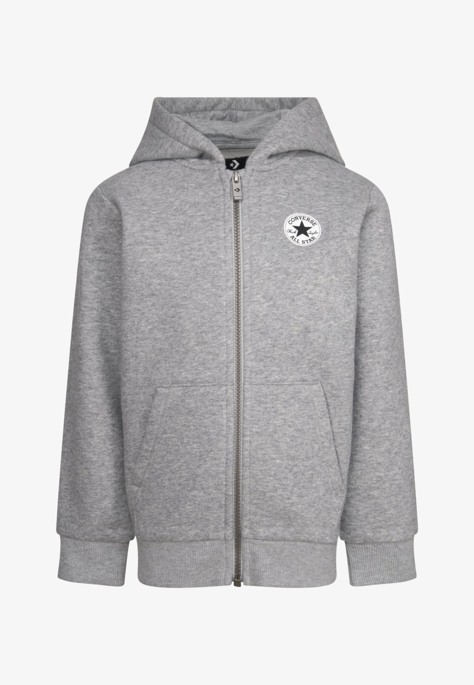 Converse CHEST CORE Felpa con zip dark grey heather/grigio