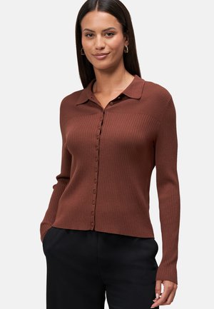 MIT KNOPFLEISTE - Button-down blouse - cappuccino