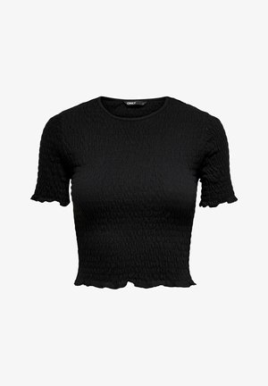 ONLY MIT KURZEN ÄRMELN GESMOKTES - Blouse - black