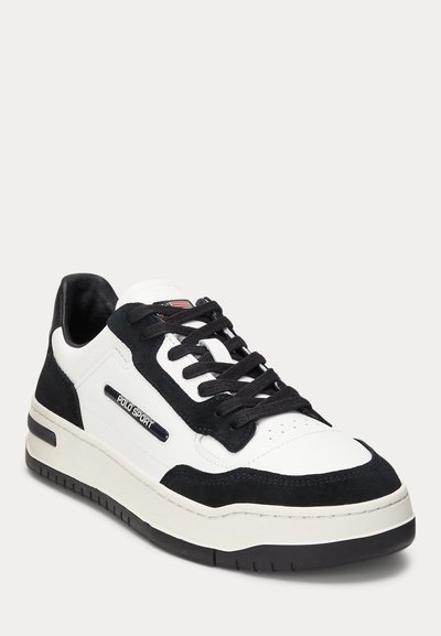 Polo Ralph Lauren PS300 LEATHER-SUEDE SNEAKER UNISEX - Αθλητικά παπούτσια - black/deckwash white