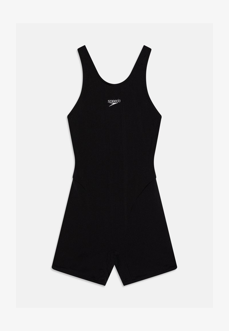 Μαύρο αμάνικο μαγιό Speedo με κοντά πόδια, με στρογγυλή λαιμόκοψη και λογότυπο στο στήθος.