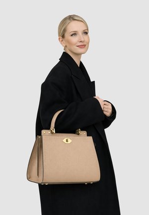 Pourchet, SAC PORTÉ MAIN EN PEAU DE VEAU - TRIANON - Sac à main - mastic