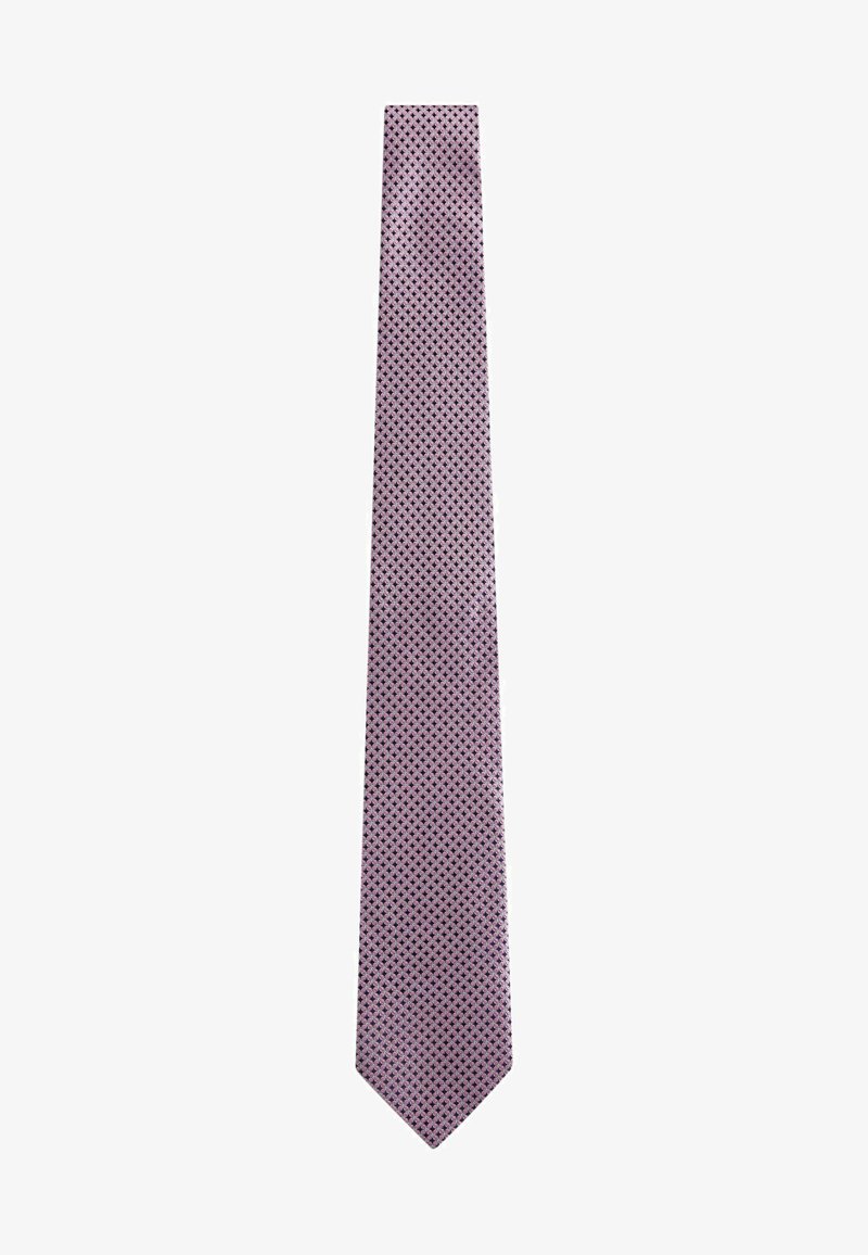 Next SIGNATURE MADE IN ITALY GEOMETRIC DESIGN - Kravata - damson pink