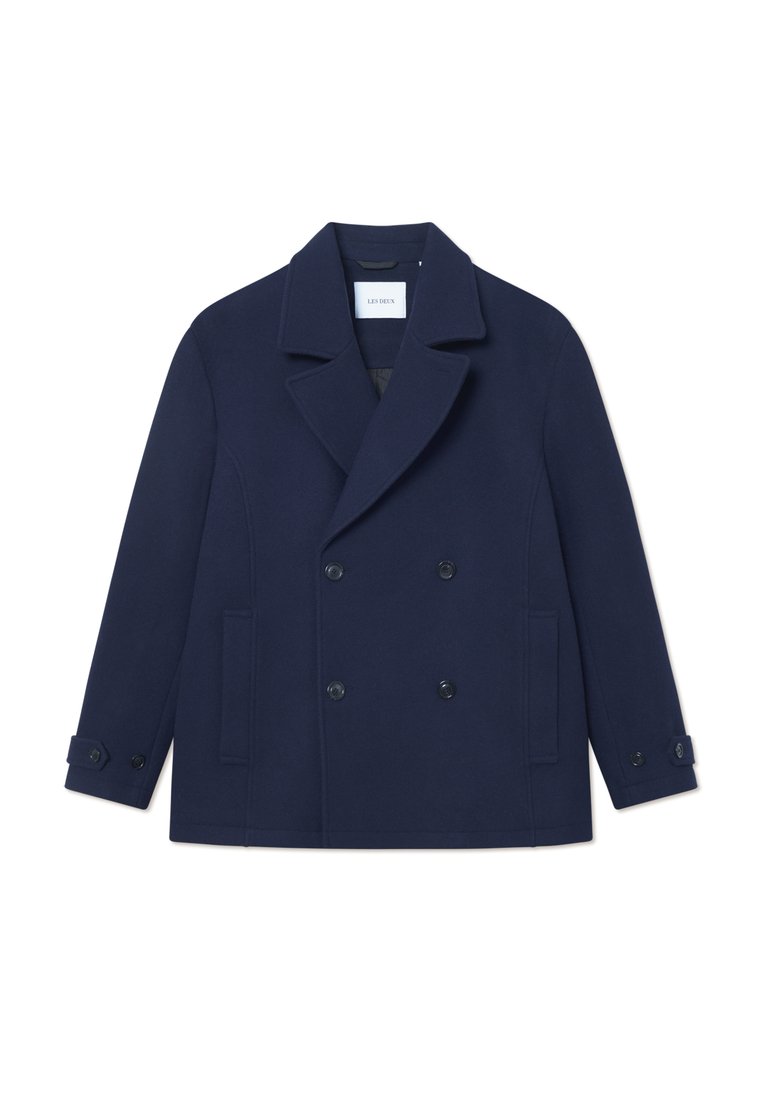 Les Deux MCKEE SOLID JACKET - Short coat - dark navy/dark blue