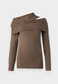OFF SHOULDER MULTI BUTTON - Vesta - taupe
