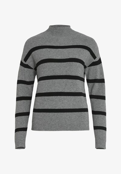 VIRIL MOCK NECK - Pullover - medium grey melange