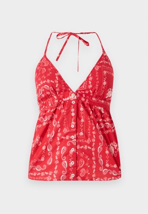 Hollister Co. HALTER BACK OPEN - Viršus - red