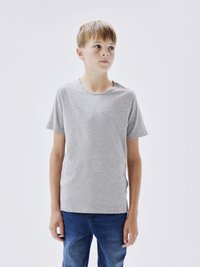 Name it NKMT SLIM 2 PACK - Pamata T-krekls - dark sapphire/grey melange