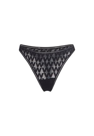Wolford NET LOGO STRING - Tanga - black